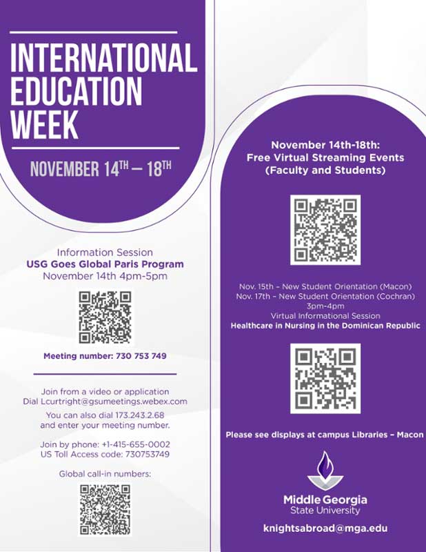 International Education Week flyer.